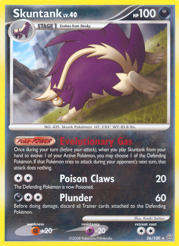 Skuntank 26/100 Pokémon Stormfront (2008) English card — catalogue reference