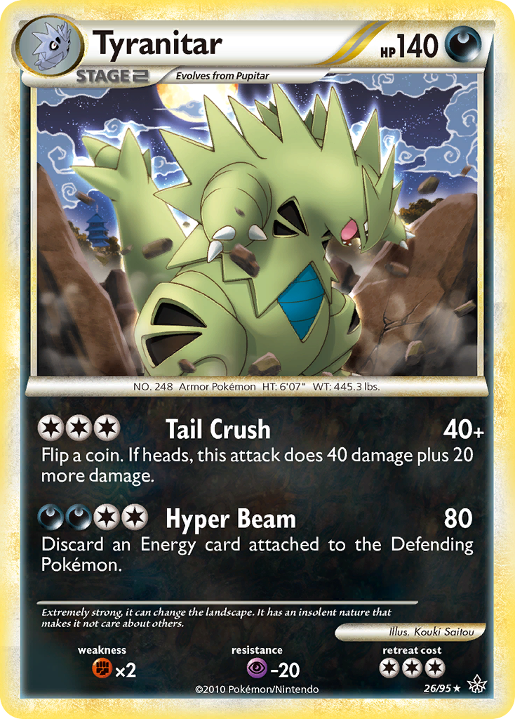 Tyranitar 26/95 Pokémon Unleashed (2010) English card — catalogue reference
