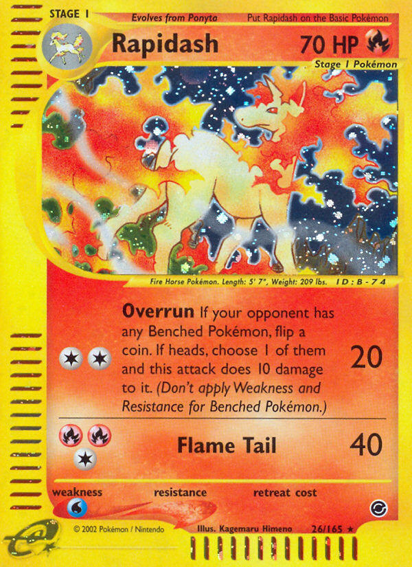 Rapidash 26/165 — Pokémon Expedition Base Set