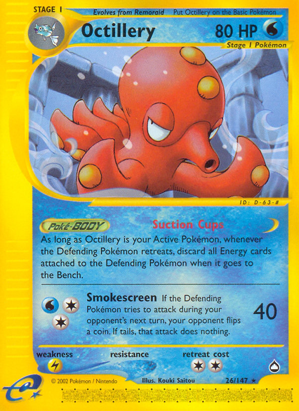 Octillery 26/147 — Pokémon Aquapolis