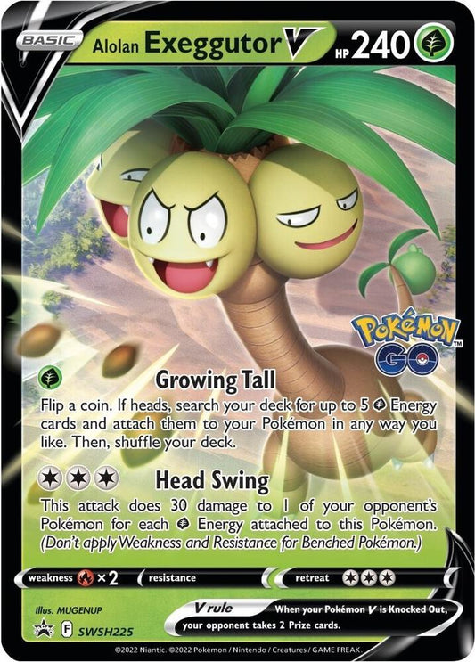 Alolan Exeggutor V Promo SWSH: Sword & Shield Promo Cards SWSH225 MP (Back)