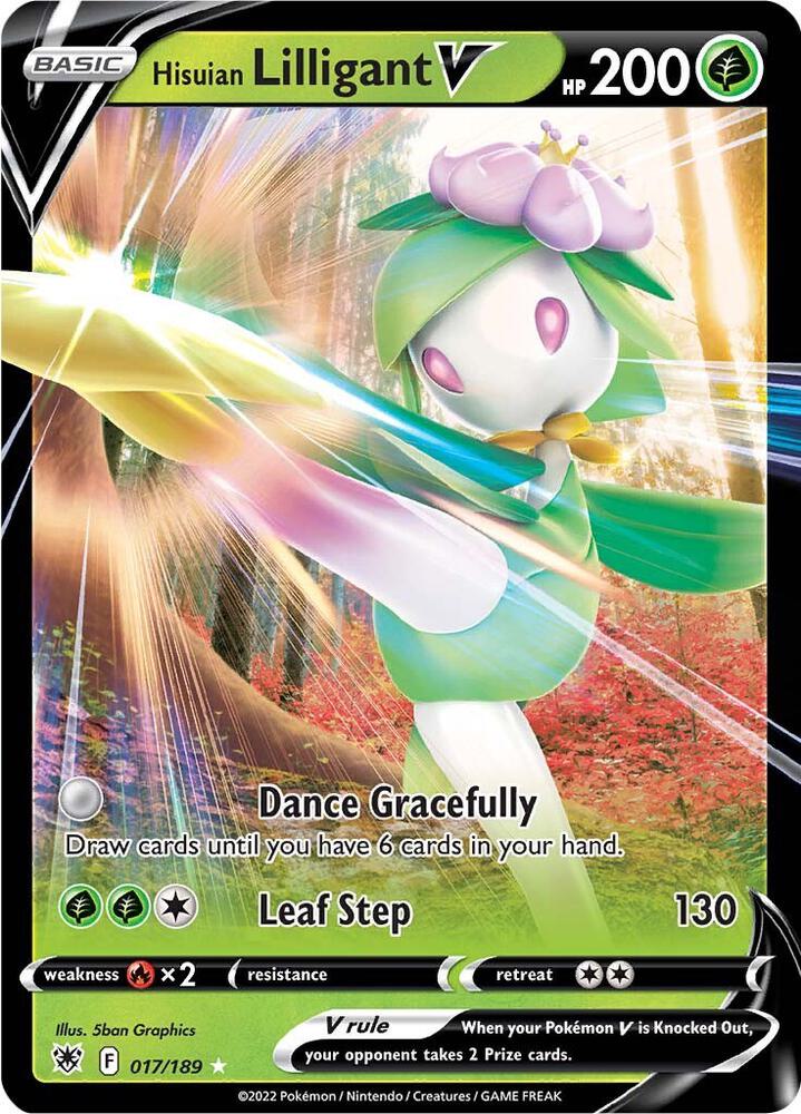 Hisuian Lilligant V Ultra Rare SWSH10: Astral Radiance 017/189 NM (Back)