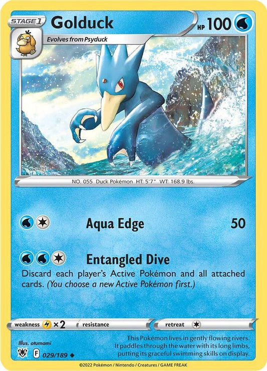 Golduck Uncommon SWSH10: Astral Radiance 029/189 MP (Back)