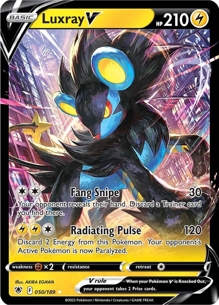 Luxray V Ultra Rare SWSH10: Astral Radiance 050/189 NM (Back)