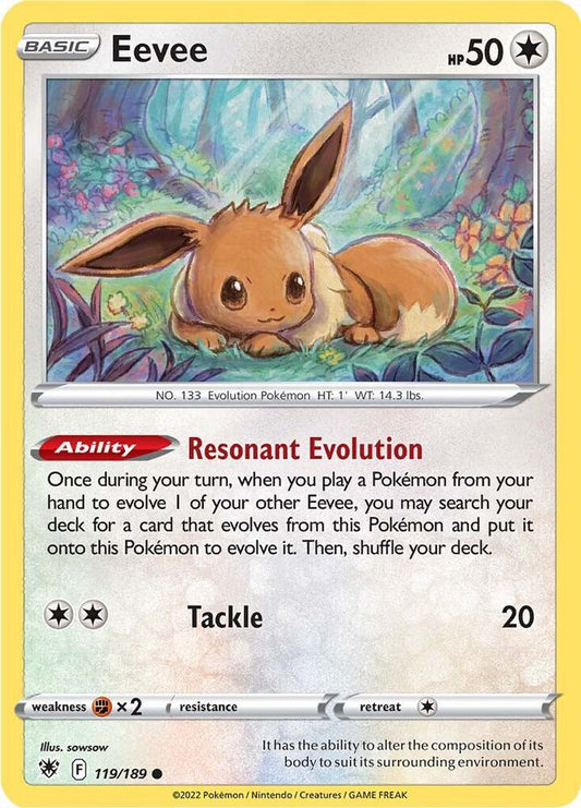 Eevee Common SWSH10: Astral Radiance 119/189 MP (Back)