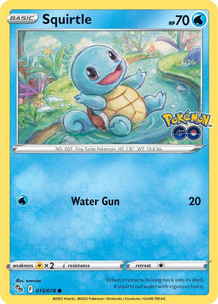 Squirtle Common Pokemon GO 015/078 MP (Back)