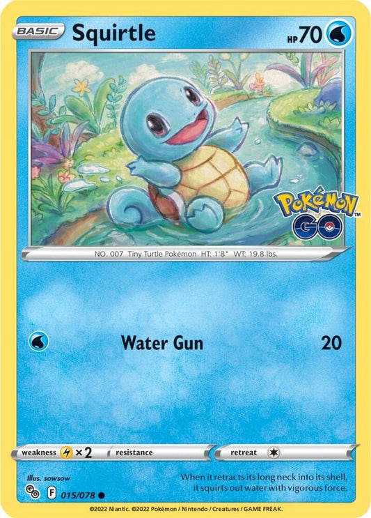 Squirtle Common Pokemon GO 015/078 MP (Back)