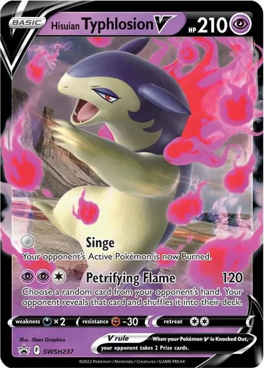 Hisuian Typhlosion V - Promo SWSH: Sword & Shield Promo Cards SWSH237 MP (Back)