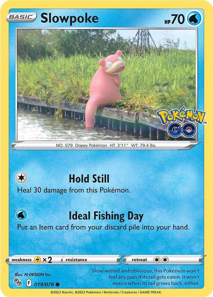 Slowpoke Common Pokemon GO 019/078 MP (Back)
