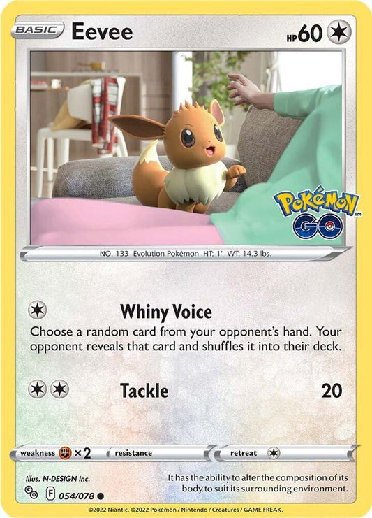 Eevee Common Pokemon GO 054/078 MP (Back)