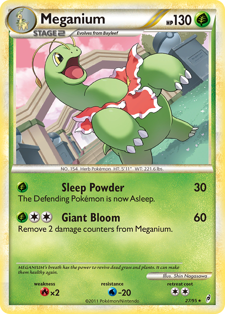 Meganium 27/95 Pokémon Call of Legends (2011) English card — catalogue reference