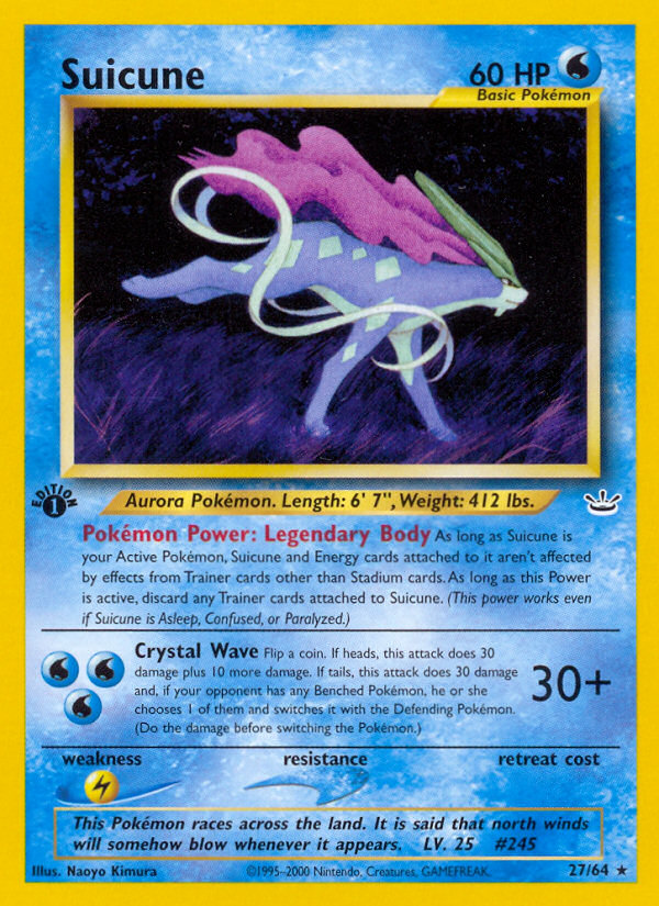 Suicune 27/64 — Pokémon Neo Revelation