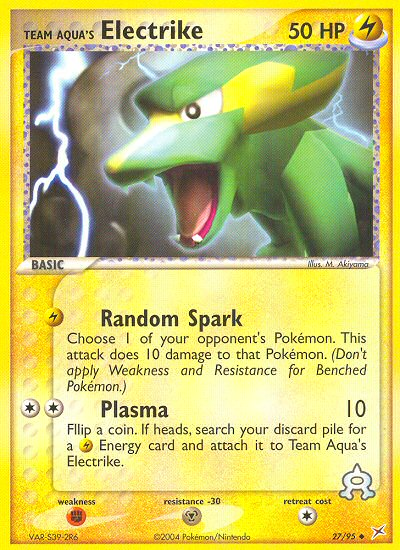 Team Aqua's Electrike 27/95 — Pokémon EX Team Magma vs Team Aqua