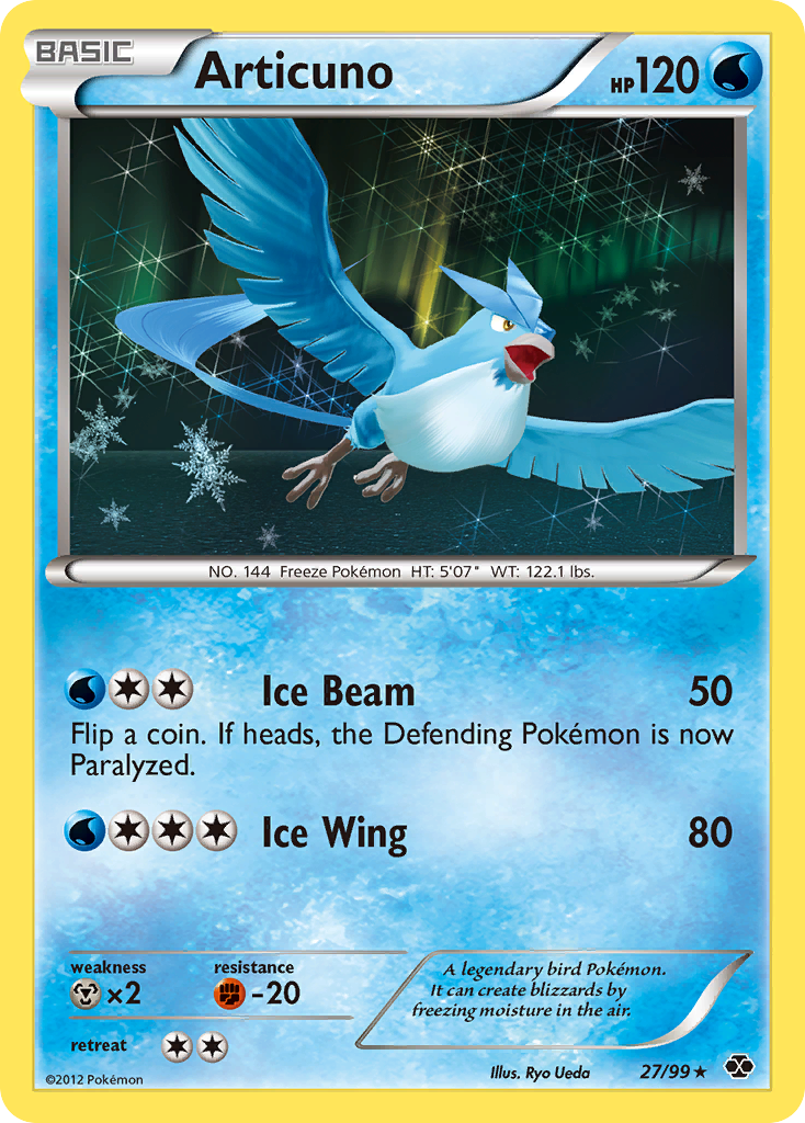 Articuno 27/99 Pokémon Next Destinies (2012) English card — catalogue reference