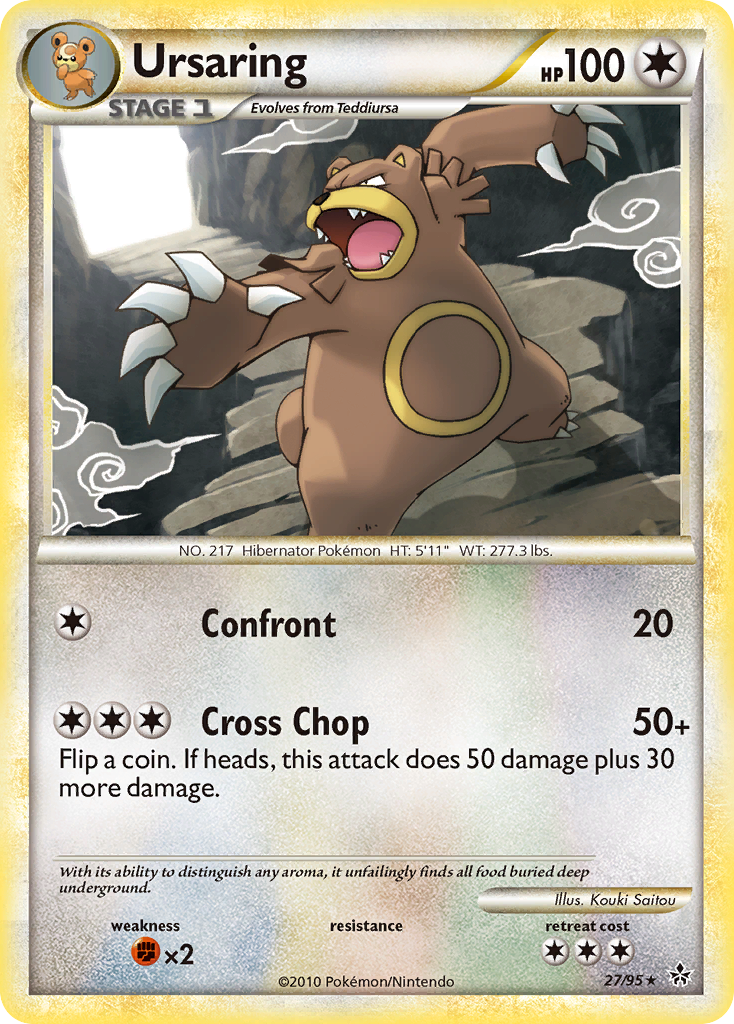 Ursaring 27/95 Pokémon Unleashed (2010) English card — catalogue reference