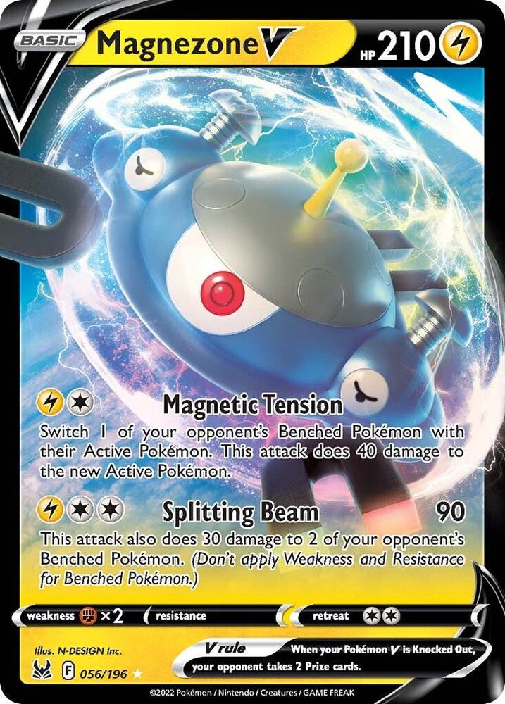 Magnezone V Ultra Rare SWSH11: Lost Origin 056/196 NM (Back)