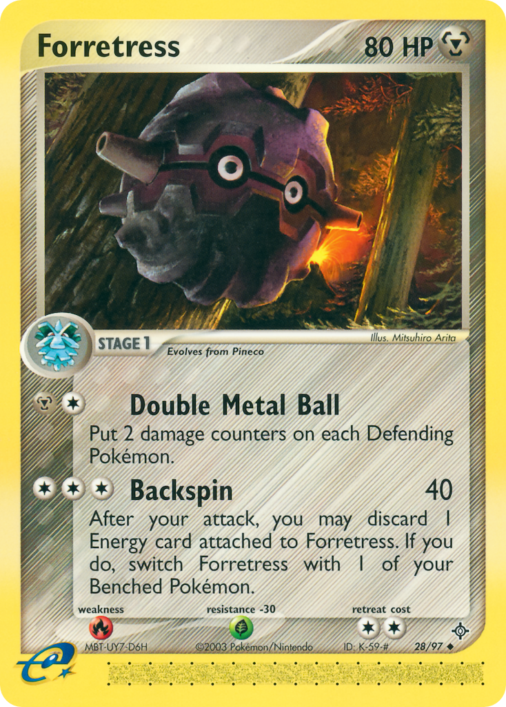 Forretress 28/97 — Pokémon EX Dragon