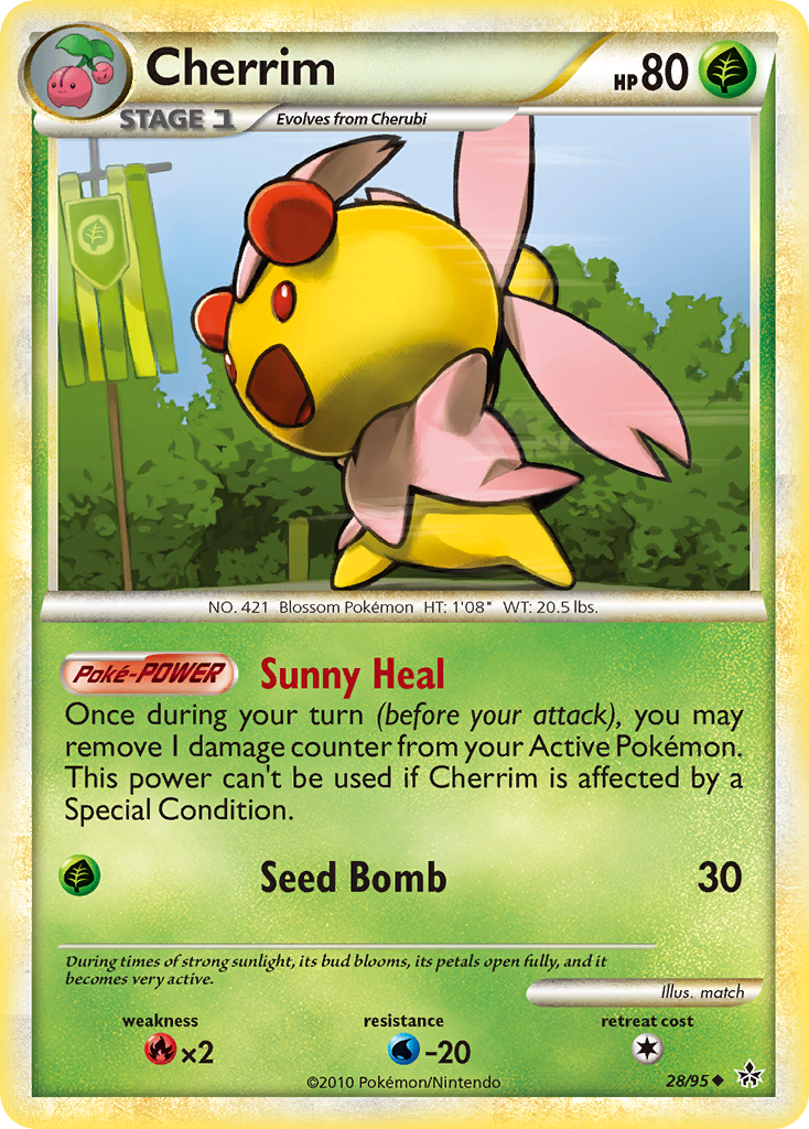Cherrim 28/95 Pokémon Unleashed (2010) English card — catalogue reference