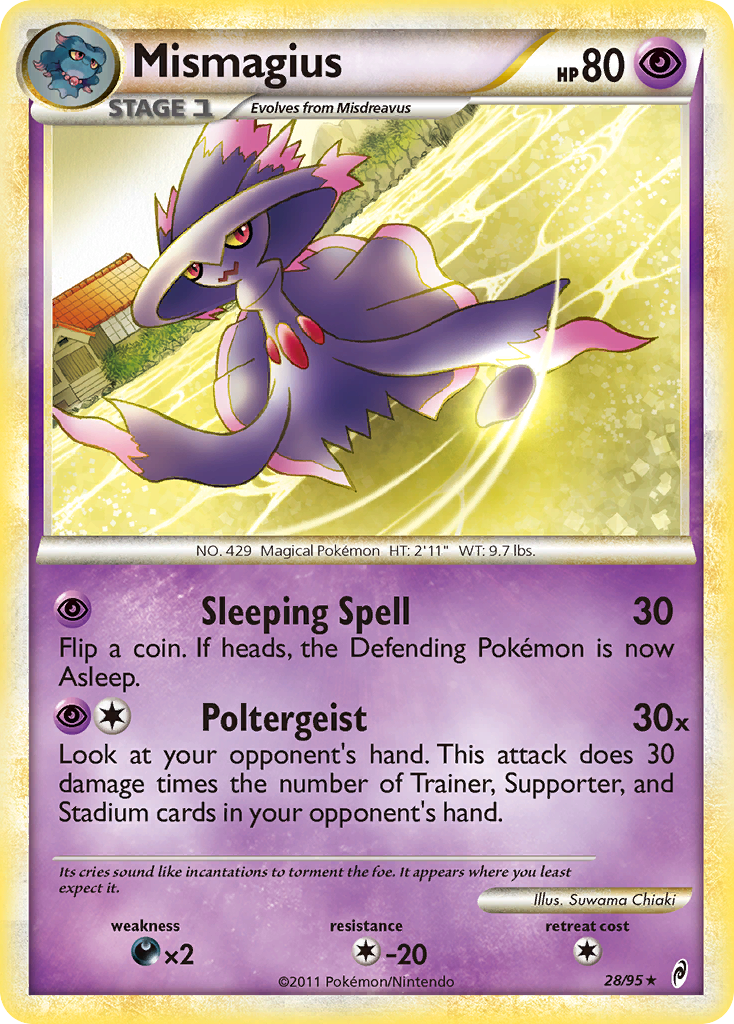 Mismagius 28/95 Pokémon Call of Legends (2011) English card — catalogue reference