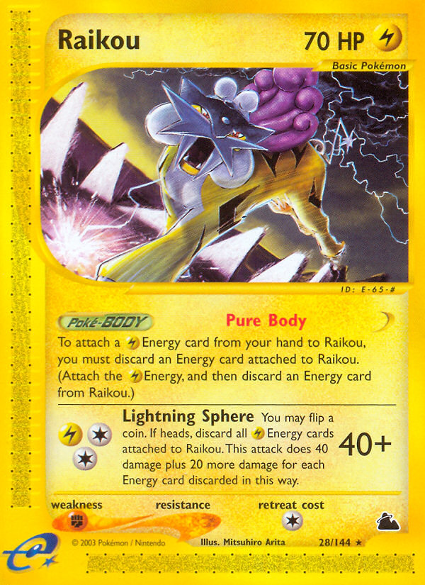 Raikou 28/144 — Pokémon Skyridge