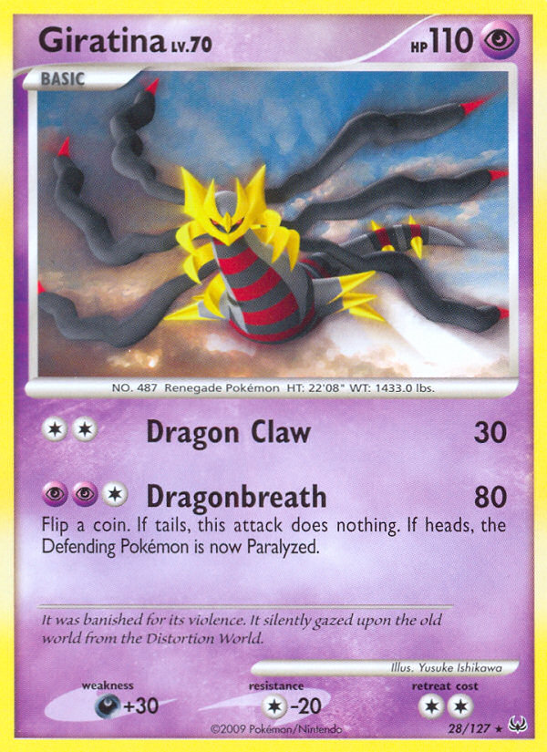 Giratina 28/127 Pokémon Platinum (2009) English card — catalogue reference