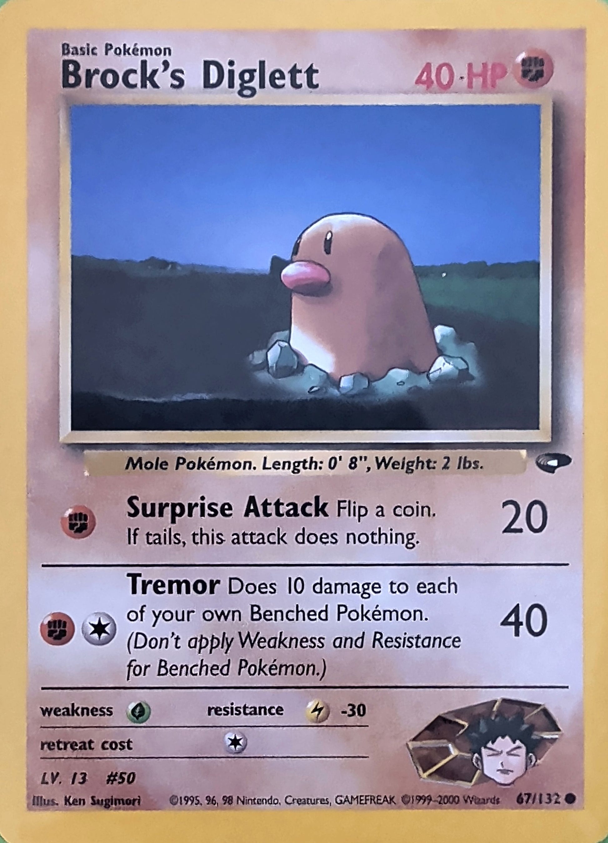 Brock's Diglett Common Gym Challenge 067/132 MP