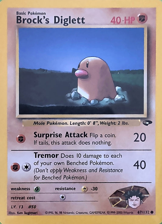 Brock's Diglett Common Gym Challenge 067/132 MP