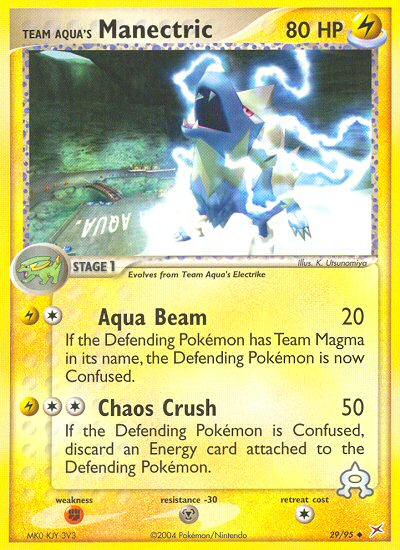 Team Aqua's Manectric 29/95 — Pokémon EX Team Magma vs Team Aqua