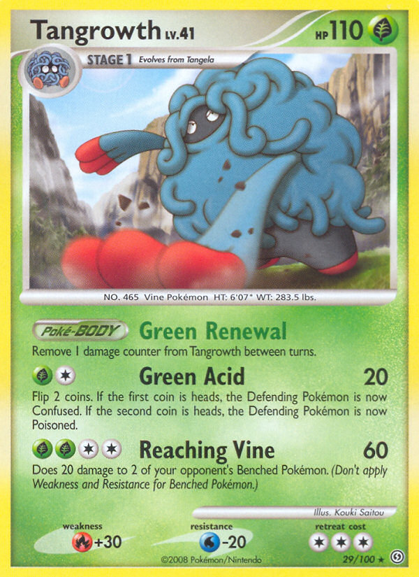 Tangrowth 29/100 Pokémon Stormfront (2008) English card — catalogue reference