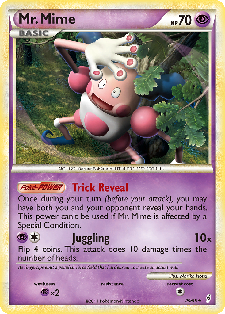 Mr. Mime 29/95 Pokémon Call of Legends (2011) English card — catalogue reference