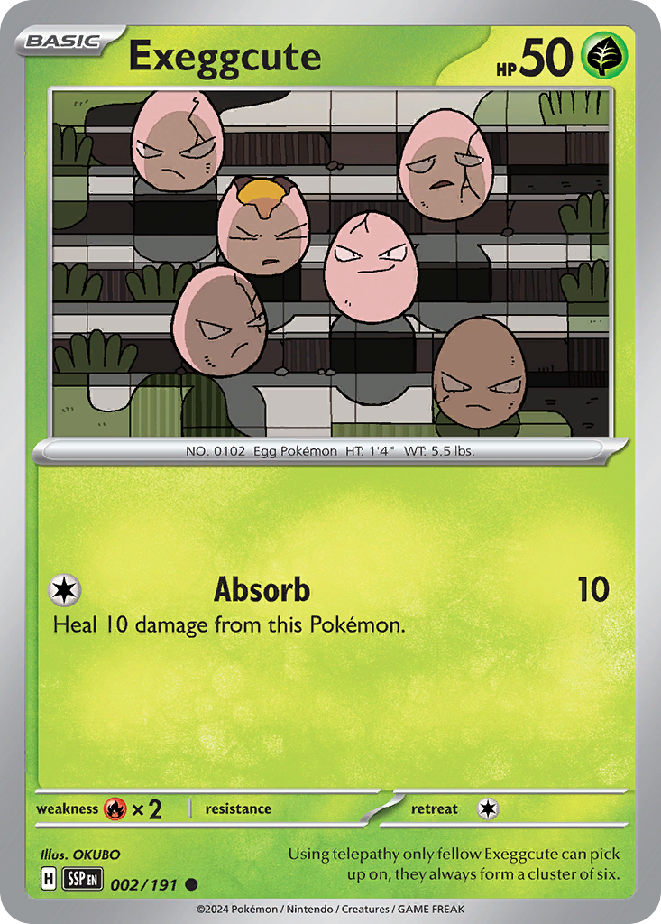 Pokemon Exeggcute Surging Sparks 002/191