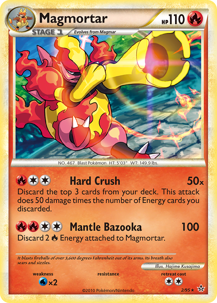 Magmortar 2/95 Pokémon Unleashed (2010) English card — catalogue reference
