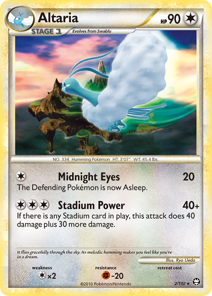 Altaria 2/102 Pokémon Triumphant (2010) English card — catalogue reference