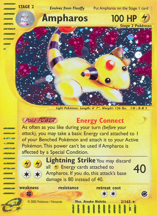Ampharos 2/165 — Pokémon Expedition Base Set