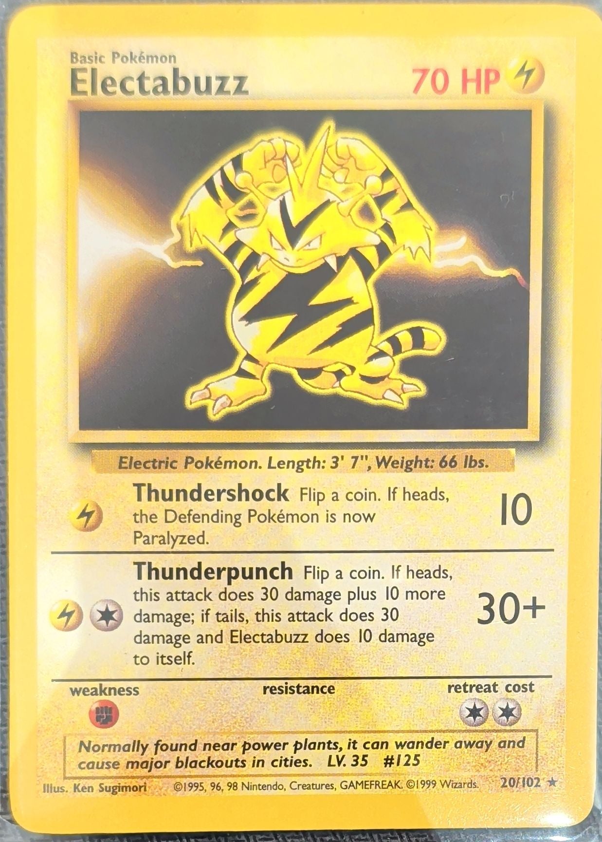 Electabuzz Rare Base Set 020/102 MP