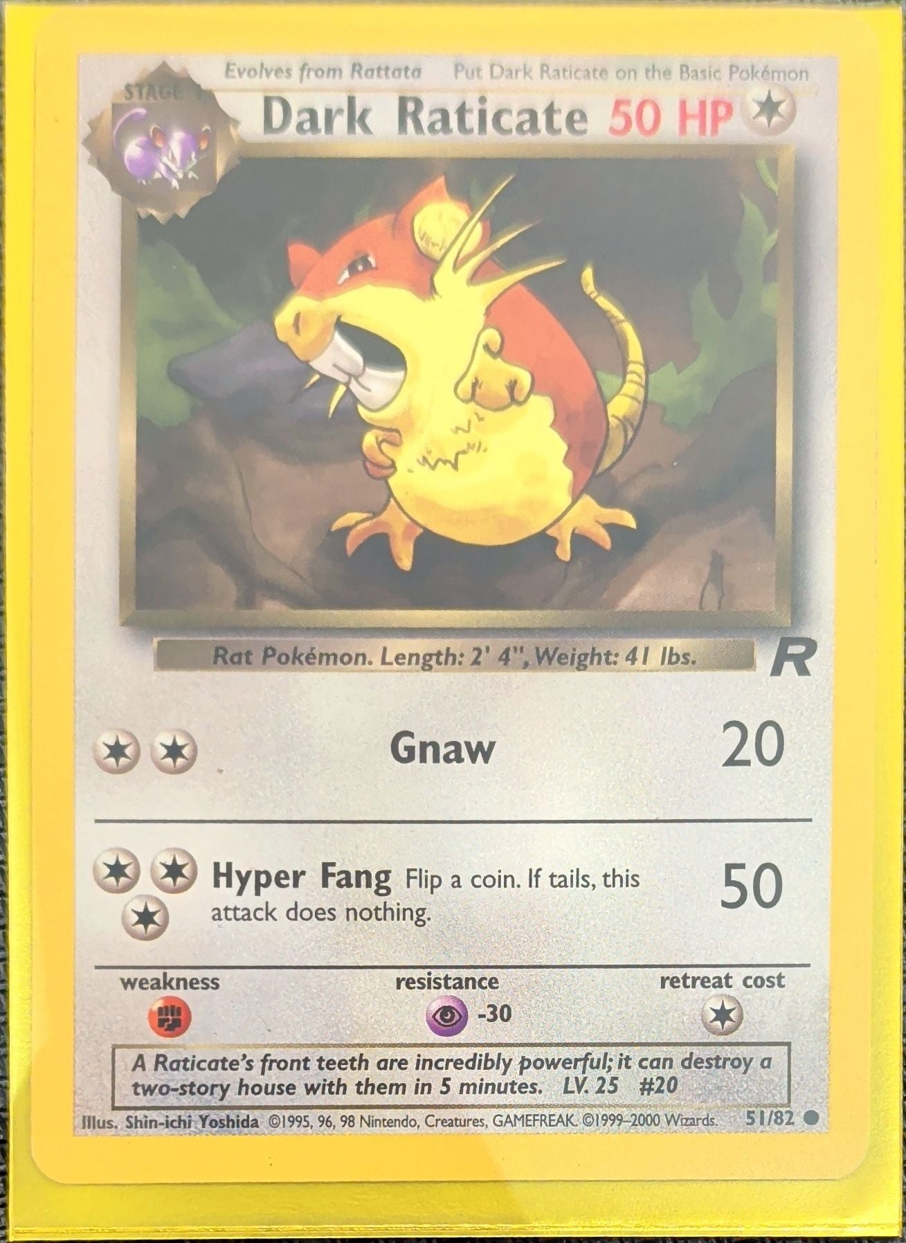 Dark Raticate Common Team Rocket 51/82 MP