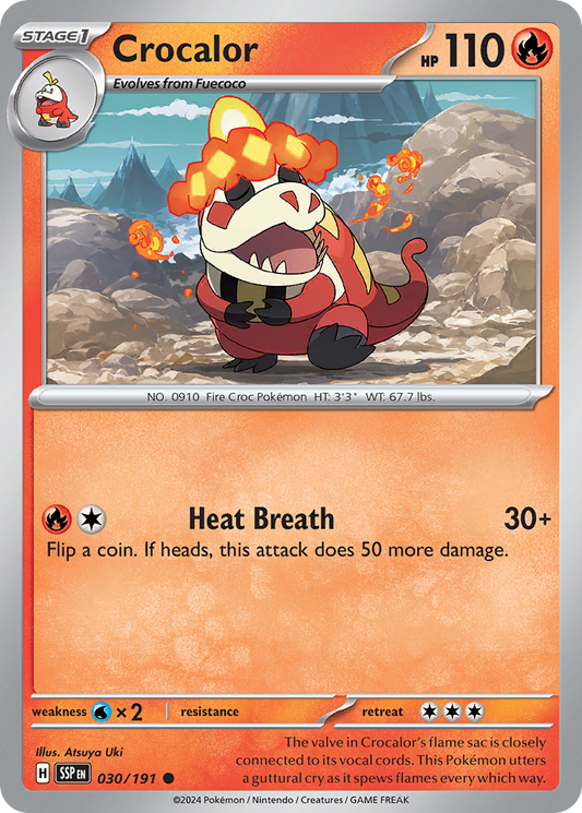 Pokemon Crocalor Surging Sparks 030/191