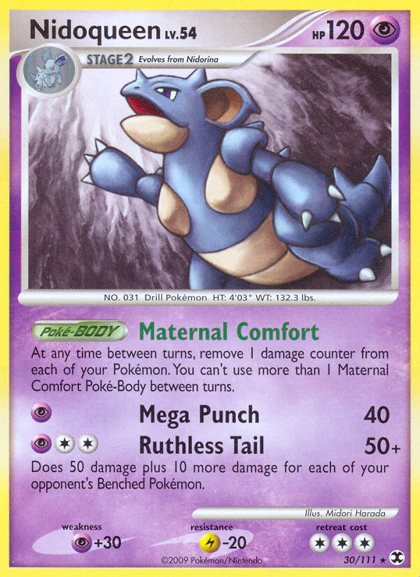 Nidoqueen 30/111 Pokémon Rising Rivals (2009) English card — catalogue reference