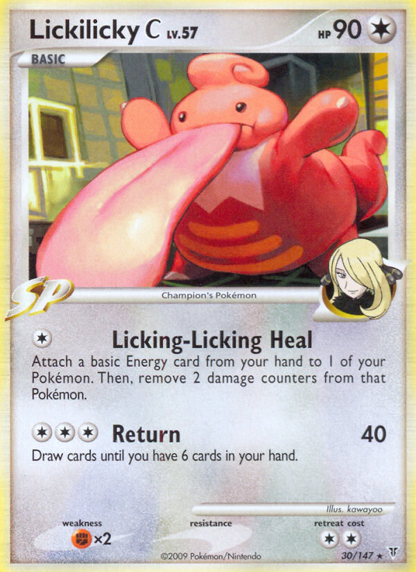 Lickilicky C 30/147 Pokémon Supreme Victors (2009) English card — catalogue reference