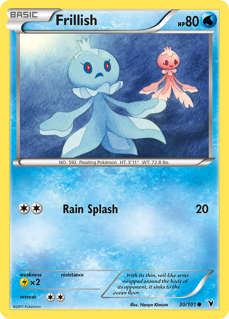 Frillish 30/101 Pokémon Noble Victories (2011) English card — catalogue reference