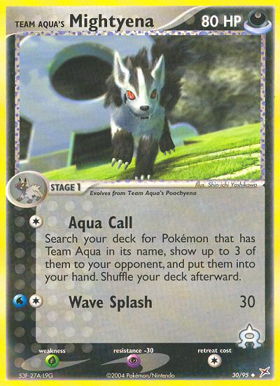 Team Aqua's Mightyena 30/95 — Pokémon EX Team Magma vs Team Aqua