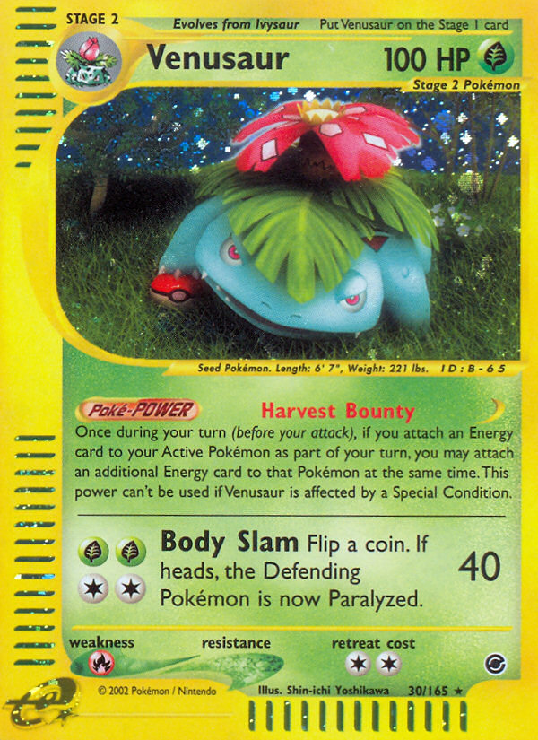Venusaur 30/165 — Pokémon Expedition Base Set