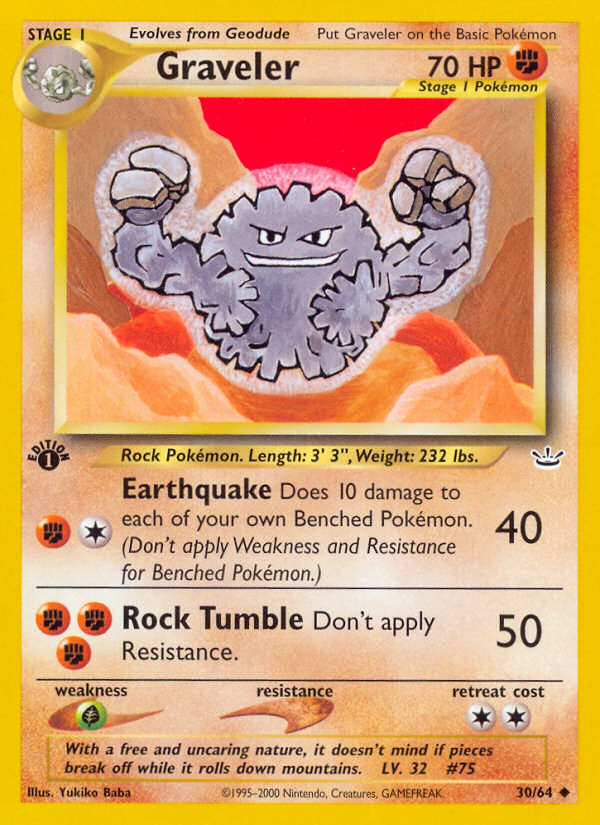 Graveler 30/64 — Pokémon Neo Revelation