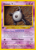 Unown [X] 30/105 — Pokémon Neo Destiny