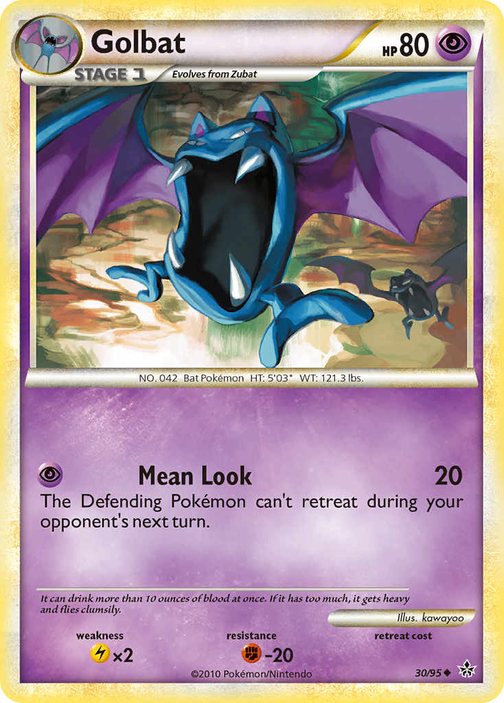Golbat 30/95 Pokémon Unleashed (2010) English card — catalogue reference