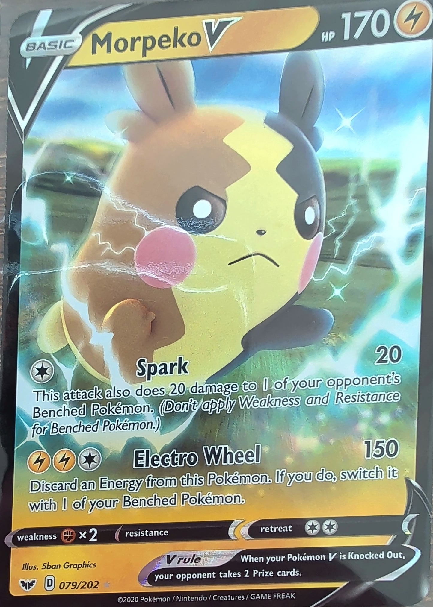 Morpeko V Ultra Rare SWSH01: Sword & Shield Base Set 079/202 MP