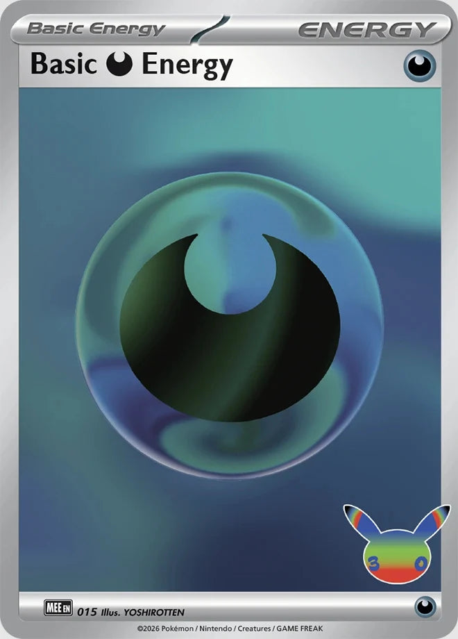 Basic Darkness Energy MEE015 — Pokémon 30th Celebration catalogue reference