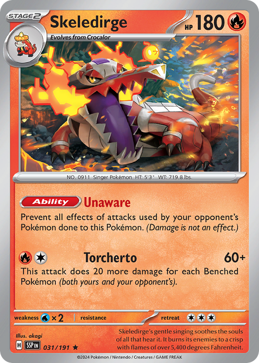 Pokemon Skeledirge Surging Sparks 031/191