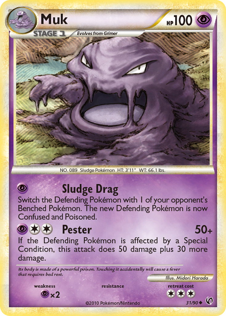 Muk 31/90 Pokémon Undaunted (2010) English card — catalogue reference