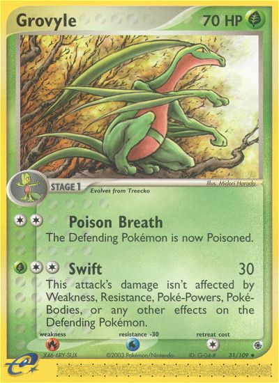 Grovyle 31/109 — Pokémon EX Ruby & Sapphire